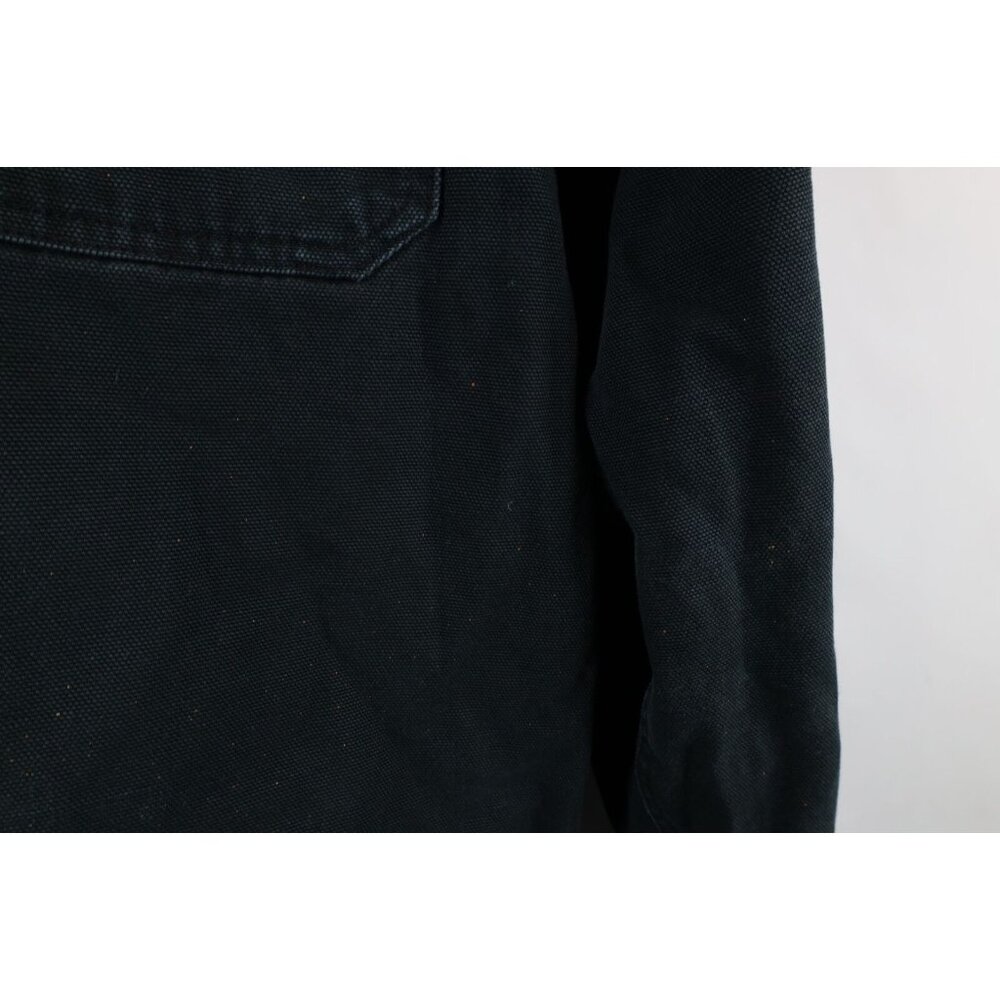 Duluth Trading Co Mens Large Distressed Fleece Lined Canvas Button Shirt Jacket - Picture 7 of 16